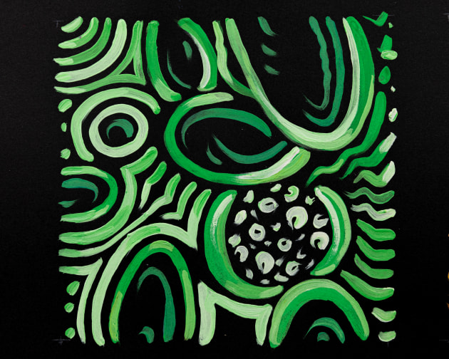 This artwork of a finger lime was created for Djakitjuk Djanga: Native Foods and Botanicals Industry Development, a partnership program between the Federation of Victorian Traditional Owner Corporations and Agriculture Victoria to support Aboriginal-owned businesses to develop a local native foods and botanicals industry.