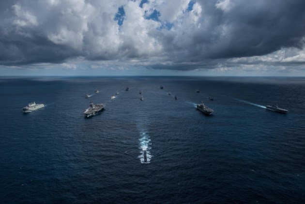 Australian, American and allied ships sail during Exercise Talisman Sabre 2019.
Defence