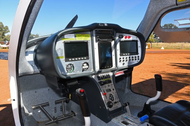 Inside the high-tech cockpit of a Flight Design MC. (Steve Hitchen)
