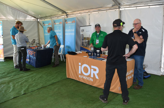 AvPlan and iOR had displays alongside each other inside the exhibitor's marquee. (Steve Hitchen)