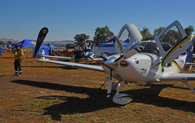 Early Saturday morning. The display aircraft prepare to receive admirers. (Steve Hitchen)