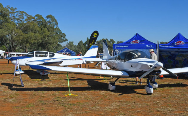 Global Aviation Products with the Sling Aircraft range were sited in the middle of the exhibition. (Steve Hitchen)