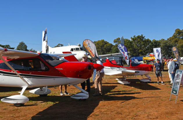 Tecnam's P2010 and P-Mentor contributed to the GA presence at Fly'n for Fun. (Steve Hitchen)