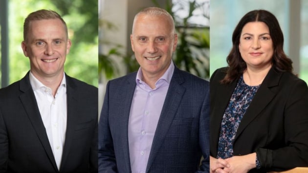 After announcing plans to divest its global consumer business, dairy co-op Fonterra has made three management changes. L-R: Richard Allen, Ren&eacute; Dedoncker, and Emma Parsons. (Source: Fonterra)