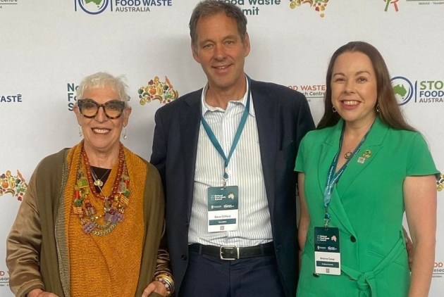 Australia&rsquo;s food relief sector leaders (l-r): Ronni Kahn, Ozharvest, Steve Clifford, Secondbite, Brianna Casey, Foodbank Australia.