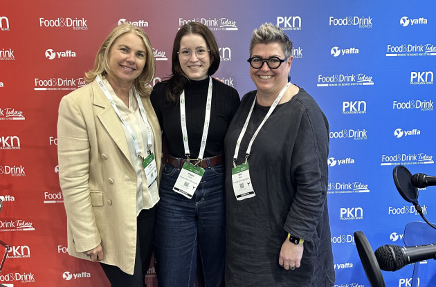 foodpro 2023 (l-r): Food & Drink Business publisher Lindy Hughson, journalist Pippa Haupt, and editor Kim Berry.