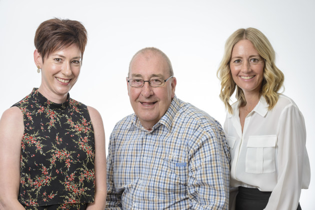 FPE founder Brian Carey with daughters Jodie (left) and Tania (right), who now run the business.