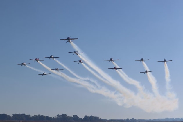 The Freedom Formation Display team is part of the PAGC flying program. (Angela Stevenson)