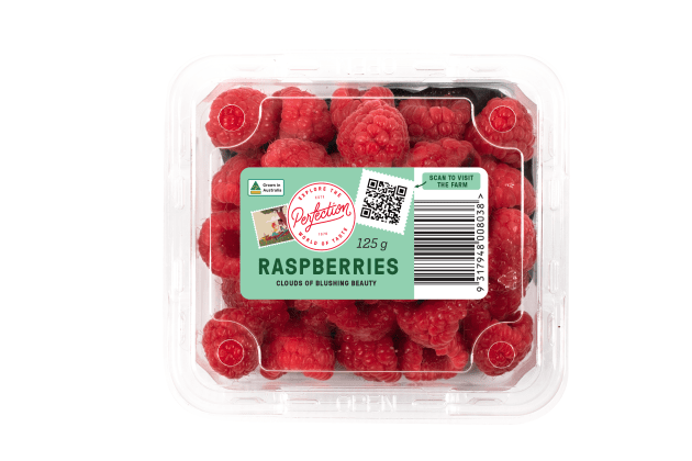 The QR code gives consumers the opportunity to rate the product.
