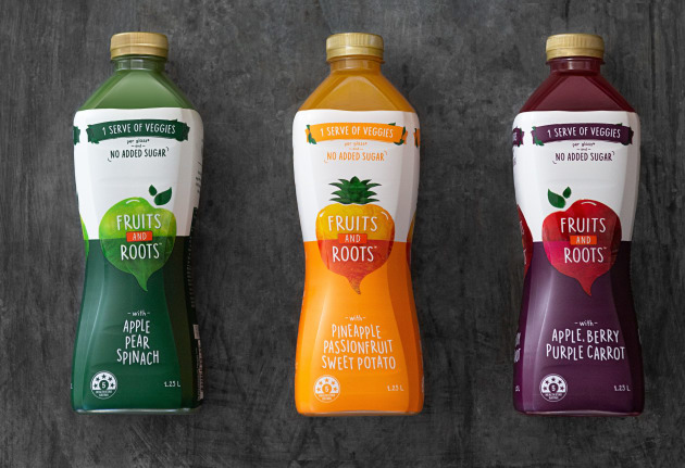 The new Fruits and Roots range.