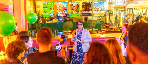 Mary Georgievski &ndash; General Manager of Photo Imaging at Fujifilm Australia opens the proceedings. Image: Tim Levy