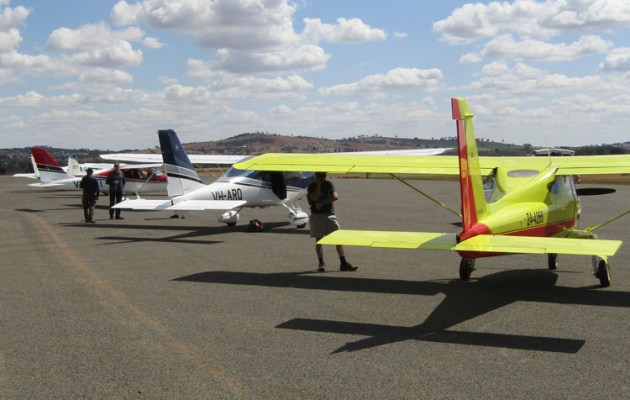General and recreational aviation aircraft sat beside each other on the display line. (Paul Southwick)