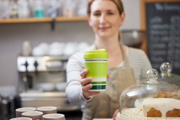 From 2028, single-use takeaway coffee cups will need to be recyclable. Caf&eacute;s will also need to offer a mug or glass for customers dining in and accept clean, hygienic reusable cups for takeaway beverages.