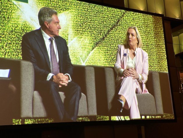 At The Australian's Global Food Forum, Team Global Express CEO Christine Holgate and Graincorp CEO and MD Robert Spurway discussed the tyranny of distance and how we can solve the logistics logjam.