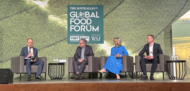 At The Australian's Global Food Forum the panel "Destination elsewhere: Diversifying exports into fast-growing markets" featured Bundaberg Brewed Drinks CEO John McLean, Little Oak founder and CEO Elke Pascoe, and Darrell Lea GM Commercial Richard Glenn, sharing their experiences and insights on looking abroad.