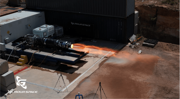 At just over 110 kilonewtons (or 25,000 pound-force) of thrust, the test generated enough force to lift four SUVs off the ground. (Gilmour Space Technologies)