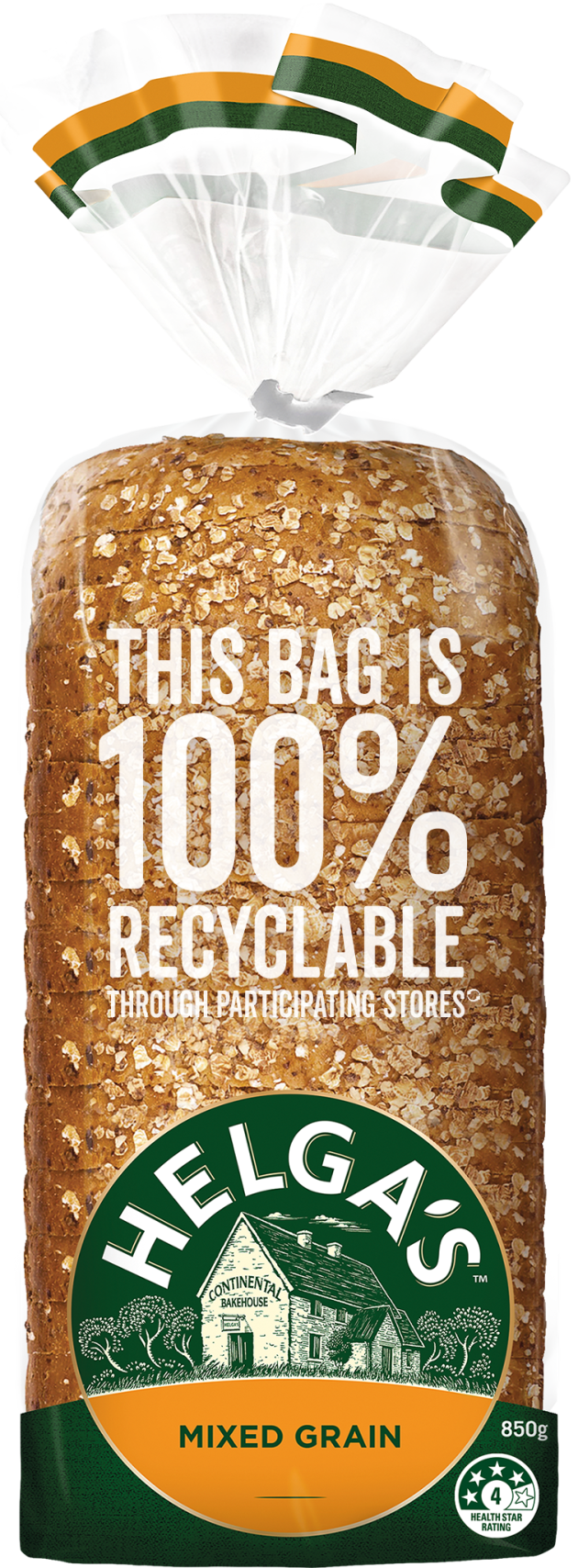 Goodman Fielder&rsquo;s latest sustainability project is a triple treat, reducing waste, recycling plastic, and switching to 100 per cent energy. 
Its Helga&rsquo;s bread brand now comes in plastic packaging that is 100 per cent recyclable through REDcycle.