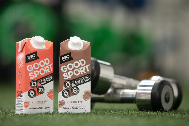 Bega&rsquo;s Good Sport is available in chocolate and strawberry flavours. 
Image: Bega