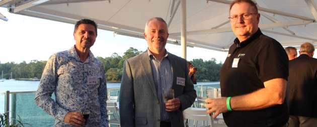 (l-r) Trent Byrnes, Orafol, with Grant Cunnigham, Allprint Graphics, and Terry Crawford, Epson