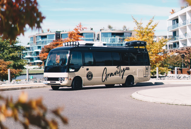 The Gravity Seltzer Explore More tour bus will travel the east coast in a branded, custom-designed, solar-powered, and self-sufficient converted bus, from Eden, on the New South Wales far south coast, to Cook Town in Far North Queensland &ndash; and every coastal town in between. For six months.