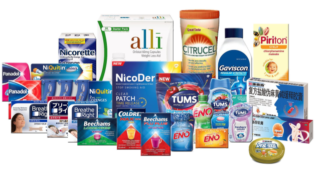 A selection of GlaxoSmithKline Consumer Healthcare products.
