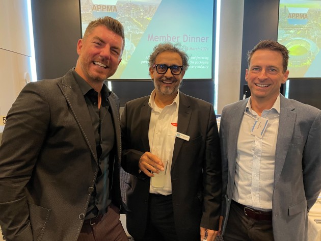 Guest speaker Mykel Dixon with Robert Marguccio, Heat and Control and Tim Barron, SICK