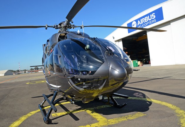 Airbus Helicopters' H145 outside the company's Bankstown base. (Steve Hitchen)