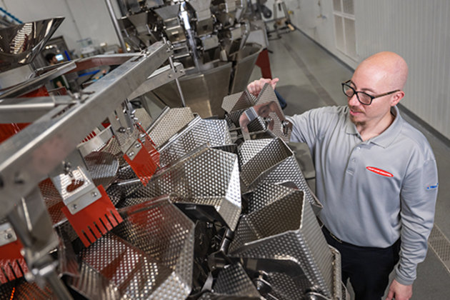 An updated design on Ishida&rsquo;s CCW-AS multihead weighers makes it easier to remove and reinstall the weigh buckets.