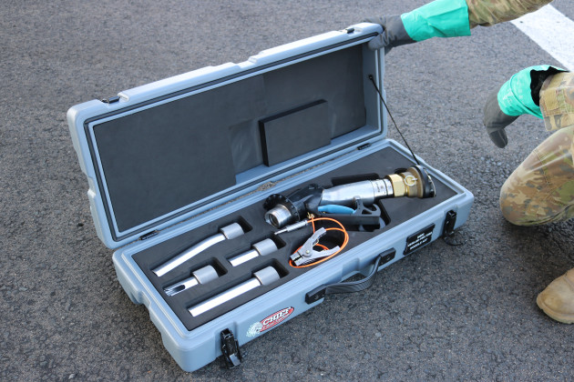 The refuelling kit in use. (Chief Fluid Systems)