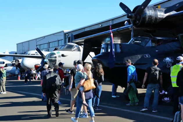 The Historical Aircraft Restoration Society had nothing in the air for WOI 2018, but it was all on display on the ground. (Steve Hitchen)