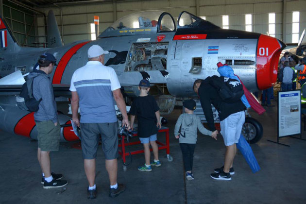This Avon Sabre was a popular attraction in the HARS hangar.(Steve Hitchen)