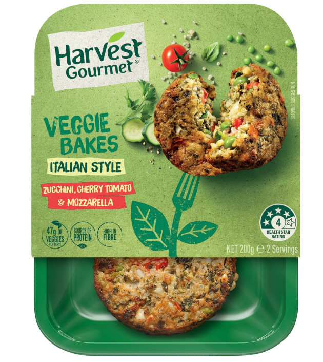 Nestl&eacute;&rsquo;s Harvest Gourmet is adding Veggie Balls and Veggie Bakes &ndash; Italian Style to the range.

Veggie Bakes &ndash; Italian Style has 47grams of veggies per serve, bring Italian flavours to life with zucchini, tomato, vegetarian, mozzarella, herbs, and spices.

The Veggie Balls have 24 grams of veggies per serve, and are a bite-sized blend of carrots, peas, and corn.