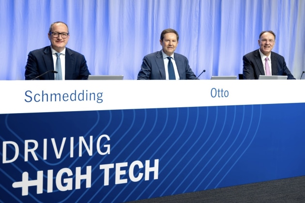 Dr. David Schmedding, CSO, J&uuml;rgen Otto, CEO and Dr. Martin Sonnenschein, Chairman of the Supervisory Board, at the virtual annual shareholders&rsquo; meeting for fiscal year 2025/26 in Mannheim (from left to right).