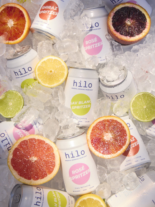 The latest low-alcohol spritzer on the market wants drinkers to experience the high of summer without the lo of a hangover. Hilo comes in three varieties: Sav Blanc, Ros&eacute;, and Shiraz. (Source: Hilo)