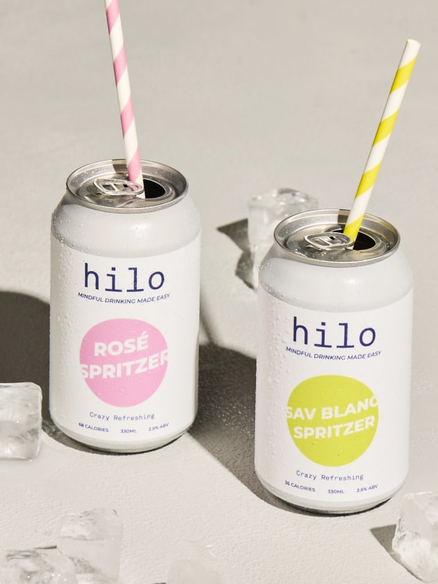 The latest low-alcohol spritzer on the market wants drinkers to experience the high of summer without the lo of a hangover. Hilo comes in three varieties: Sav Blanc, Ros&eacute;, and Shiraz. (Source: Hilo)