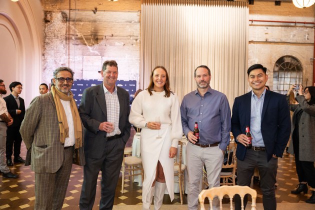 The Hive Awards 2024 Silver Sponsor, Heat & Control's business manager Packaging and Inspection Systems, Robert Marguccio, APPMA CEO Michael Moran, APPMA marketing and events manager Denni Egan, HMPS national sales manager Adam Read, and sales manager Rhoardi Borbajo.