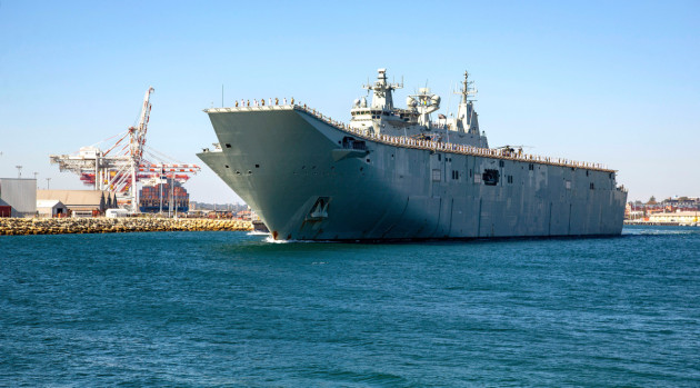 HMAS Canberra departs the Port of Fremantle for Indo-Pacific Endeavour 2019.
Defence