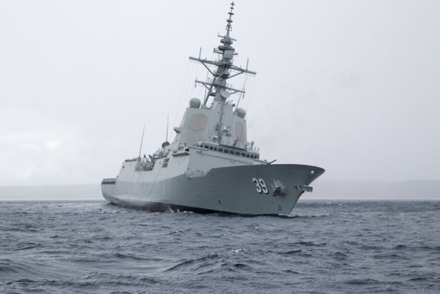 HMAS Hobart in the waters of Jervis Bay, New South Wales.
Defence