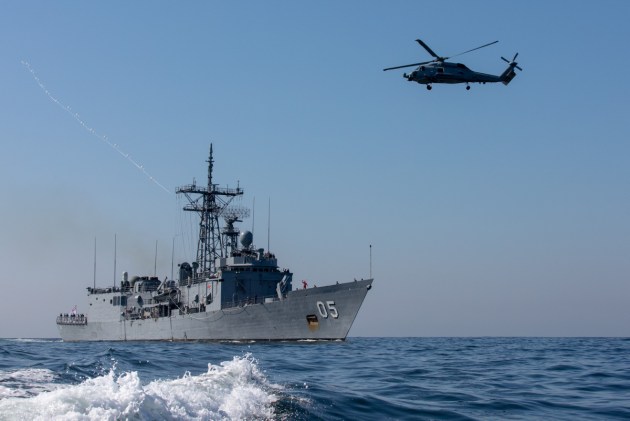 HMAS Melbourne sails into Sydney Harbour for the last time.
Defence