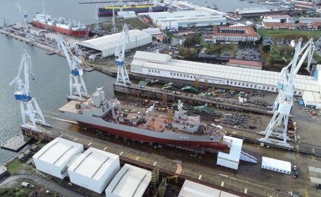 NUSHIP Supply at Navantia's Ferrol shipyard. Credit: Navantia