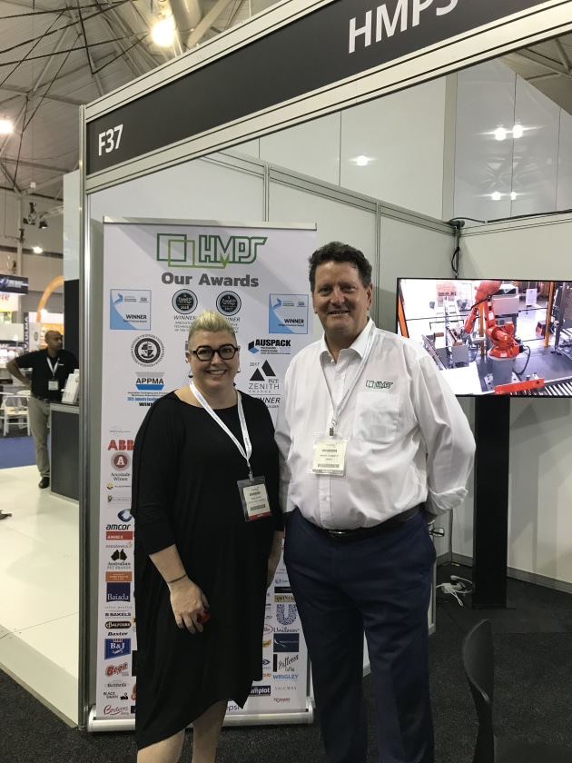 L-R: Food & Drink Business editor Kim Berry and HMPS MD Mark Emmett