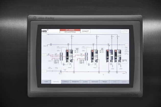 HRS systems are designed for effective and thorough cleaning in place (CIP) via integrated components and controls.
