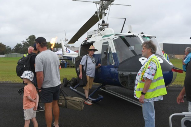 A former RAN Huey drew a lot of interest from the general public. (Steve Hitchen)