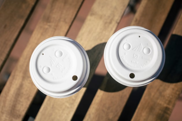 Smooth Moulded Fibre Cup Lids: Huhtamaki