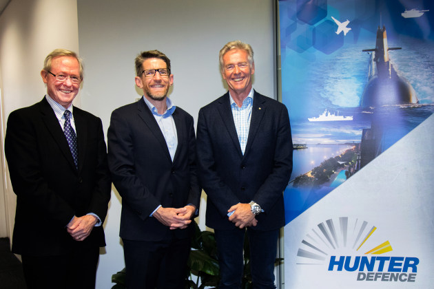 Neale Prescott, Business Development Manager Lockheed Martin and Andrew Chapman, F-35 Program Lead at BAE Systems Australia, and Tim Owen.
Hunter Business Chamber