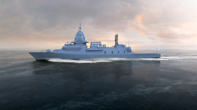 An artist's render of the Hunter class frigate. 

Credit: BAE Systems