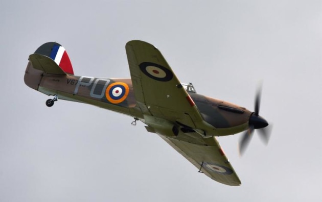 The Hurricane swoops in for a low pass. (Steve Hitchen)