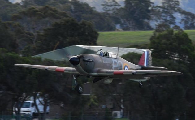 This Merlin-engined Hawker Hurricane relocated from Scone for the weekend. (Steve Hitchen)