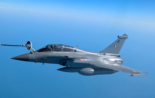 The Indian Air Force deployed four of its newly delivered Dassault Rafale multi-role fighters.

Credit: Nigel Pittaway