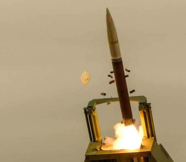 Lockheed Martin&rsquo;s Extended-Range GMLRS fires from a HIMARS launcher at White Sands Missile Range, New Mexico.&nbsp;

Credit: Lockheed Martin
